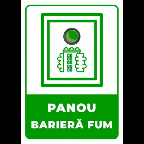 Semn de panou bariera fum