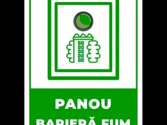 Semn de panou bariera fum